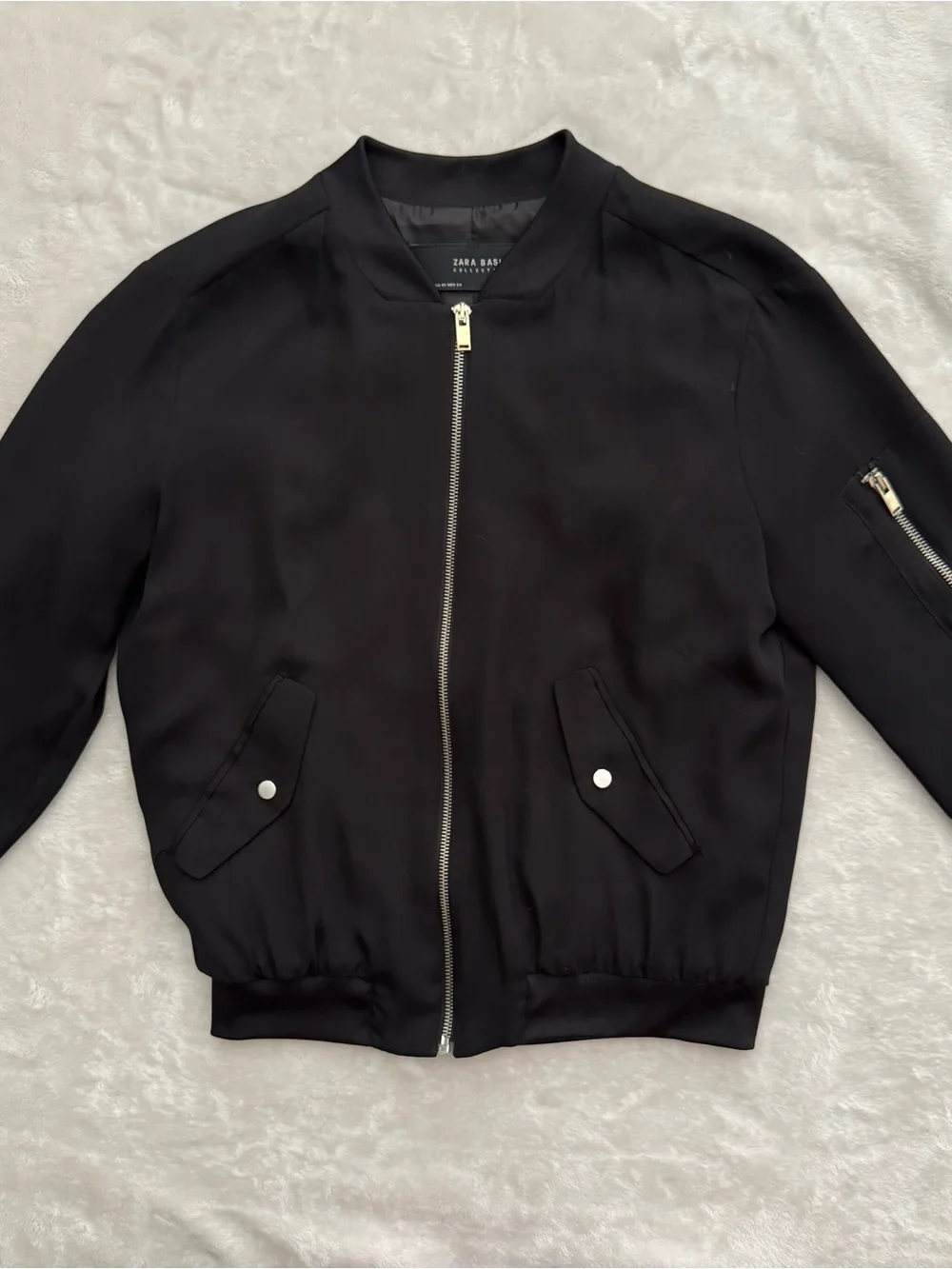 Zara Black Bomber Jacket